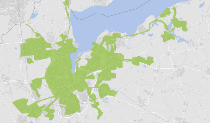 Fernwärmenetz Stadtwerke Flensburg – mehr als 90 % der Haushalte angeschlossen