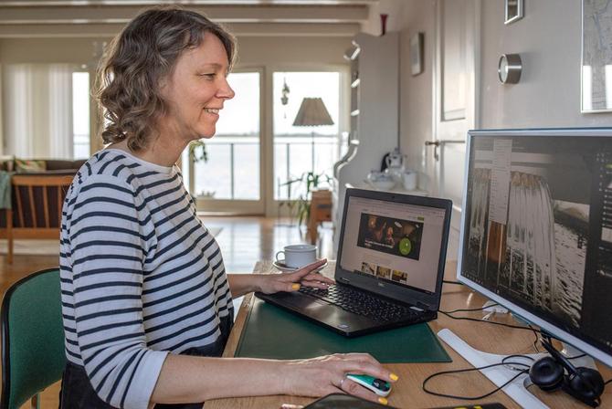 Vibeke Johansen im Homeoffice